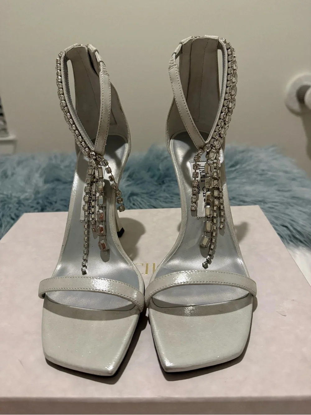 Authentic Jimmy Choo Brand New Verity Heel Silver size 37